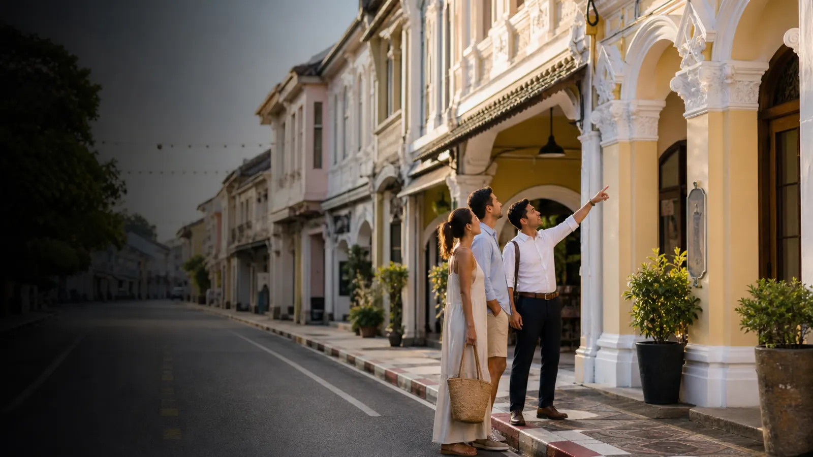A colourful street in Phuket Old Town